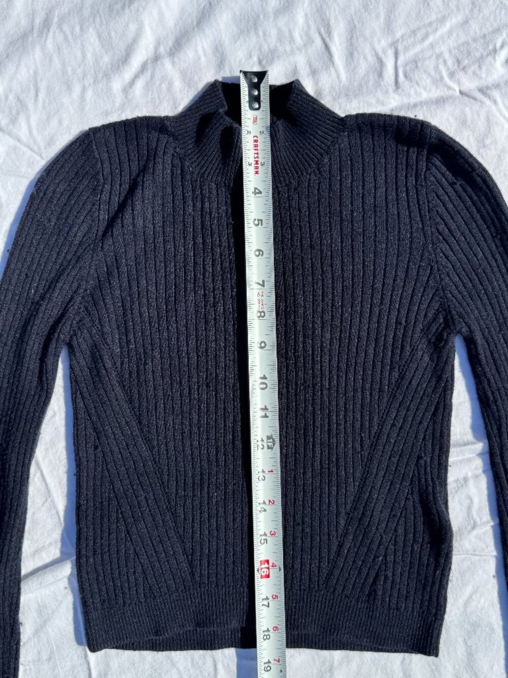 Topshop Ribbed Mock Neck Sweater Women's US 6 Black Knit